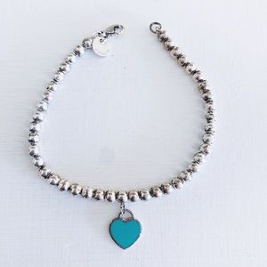 Tiffany & Co Mini Heart Tag Bead Bracelet